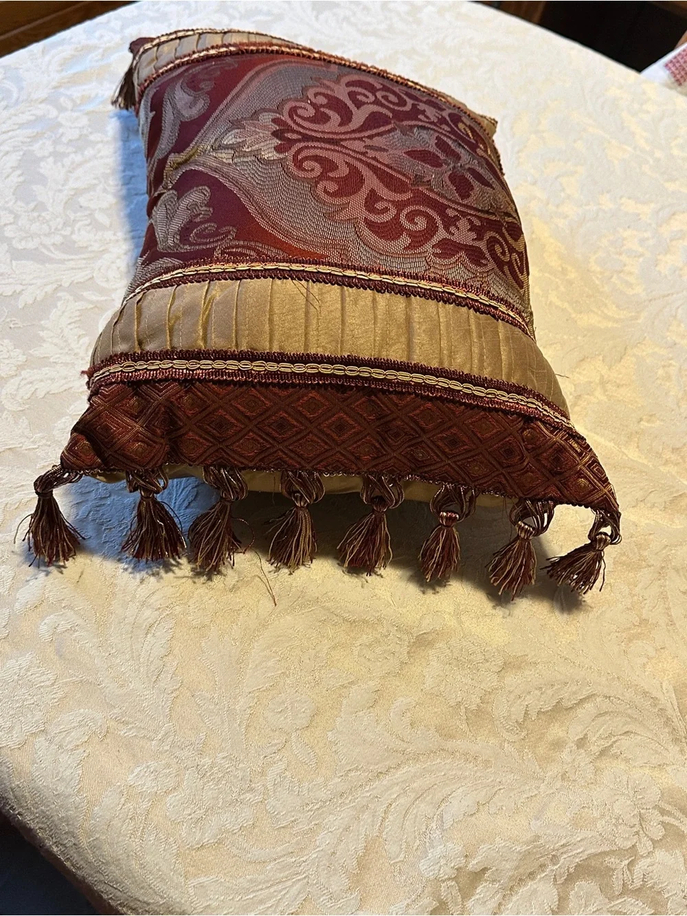 N/A ornate burgundy